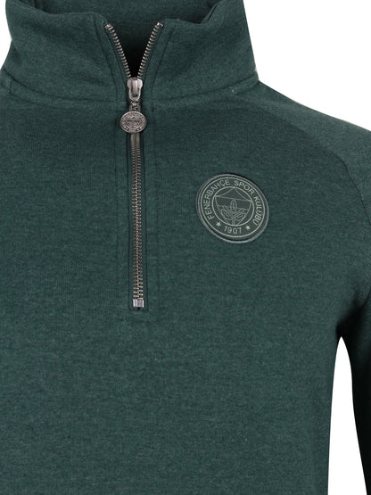Fenerbahçe Yeşil Tek Renk Logo Recycle Erkek Sweatshirt