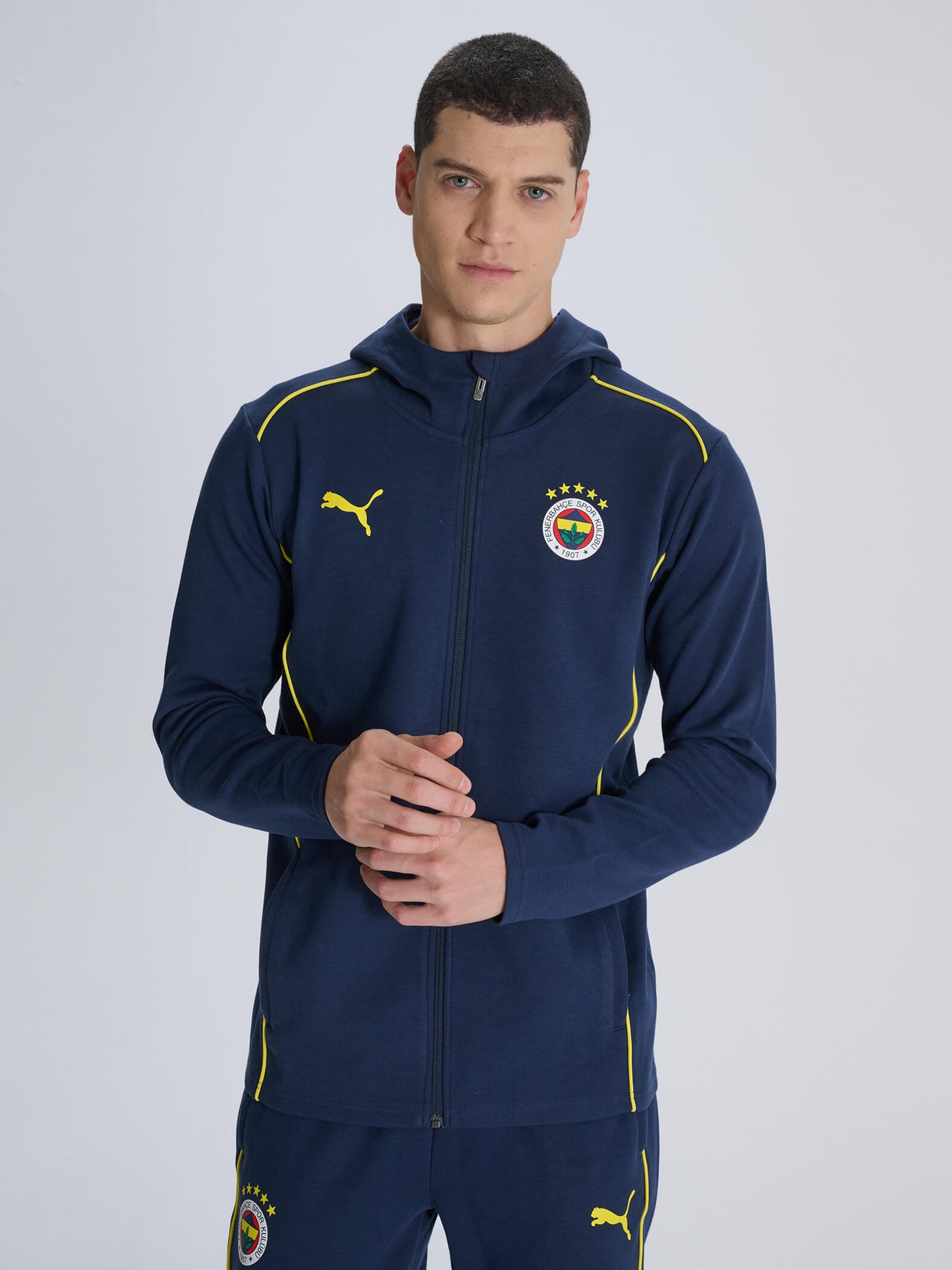 Fenerbahçe Puma Lacivert Kapşonlu Sweatshirt