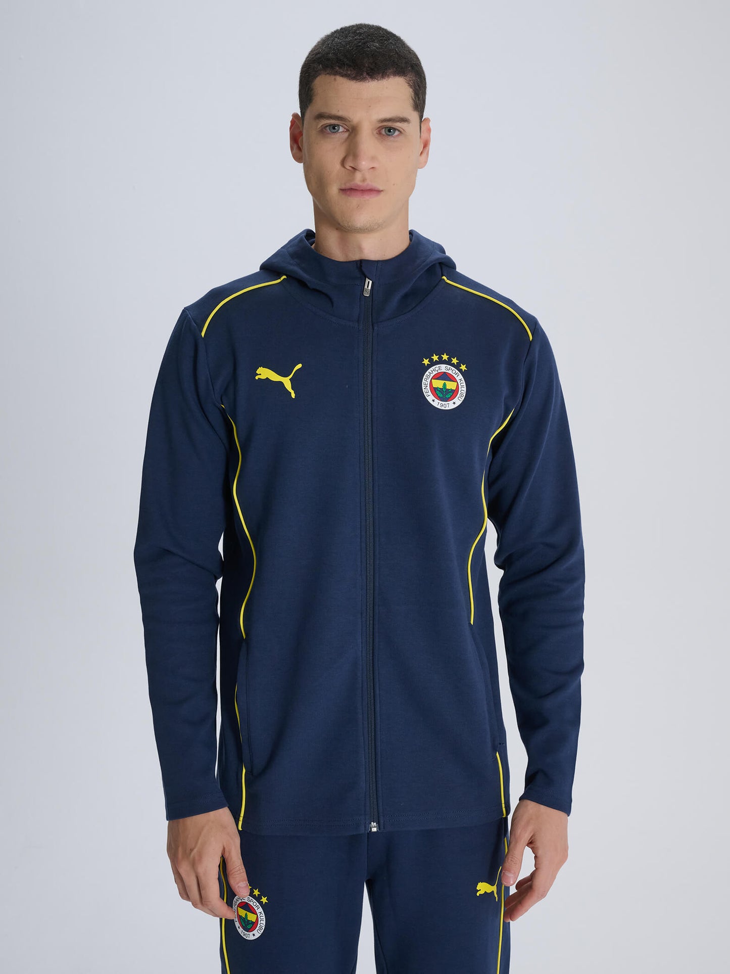 Fenerbahçe Puma Lacivert Kapşonlu Sweatshirt