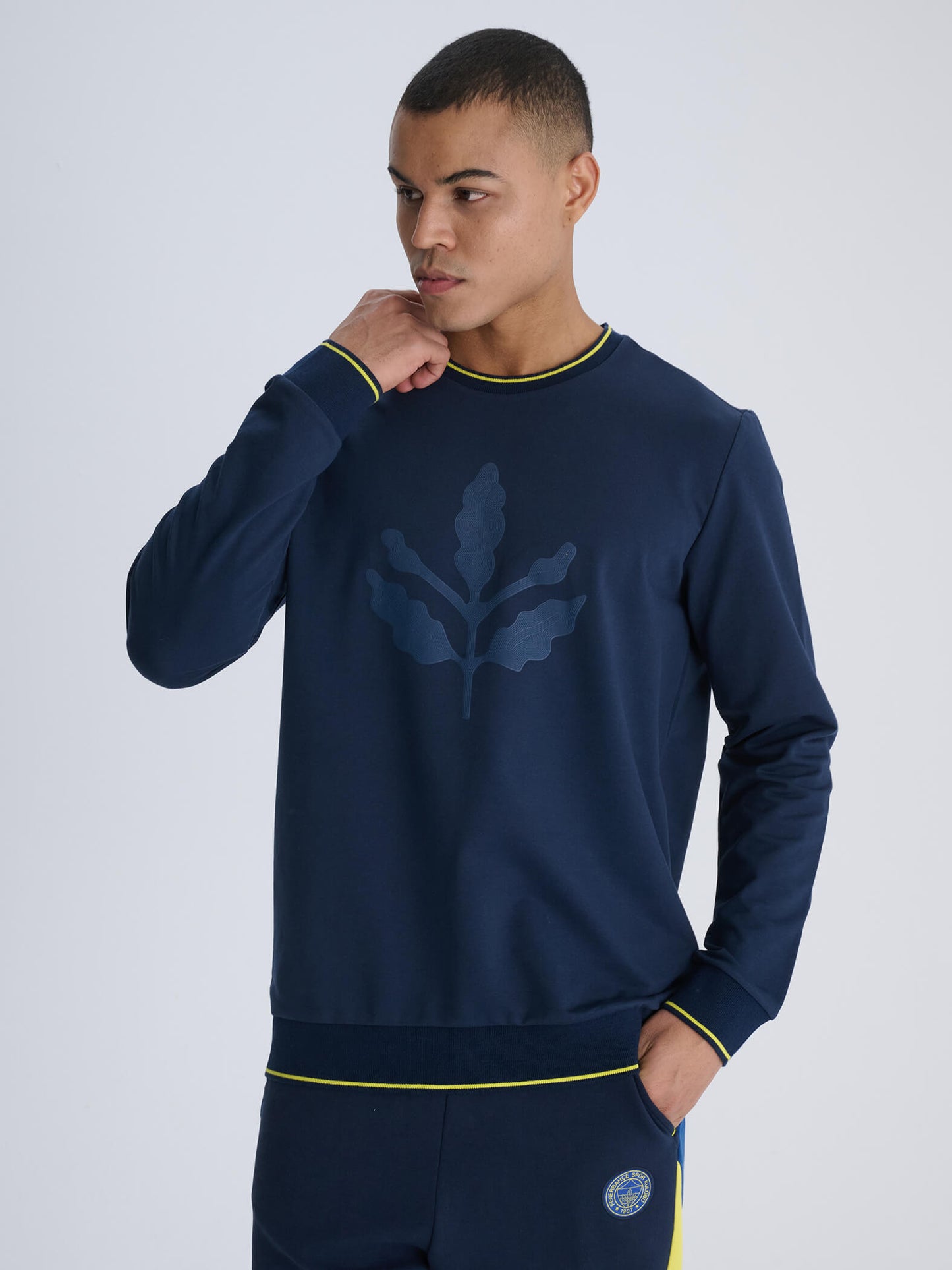 Fenerbahçe Lacivert Tribün Palamut Logolu Erkek Sweatshirt