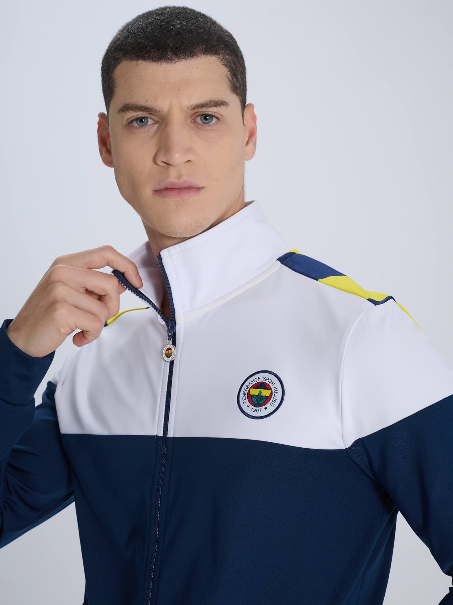 Fenerbahçe 3 Renkli Tribün Çubuklu Erkek Sweatshirt