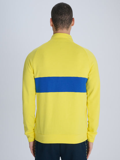 Fenerbahçe Sarı Tribün Renk Bloklu Erkek Sweatshirt