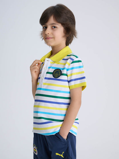 Fenerbahçe Beyaz Logolu Tribün Çocuk Polo Tshirt