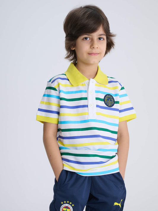 Fenerbahçe Beyaz Logolu Tribün Çocuk Polo Tshirt