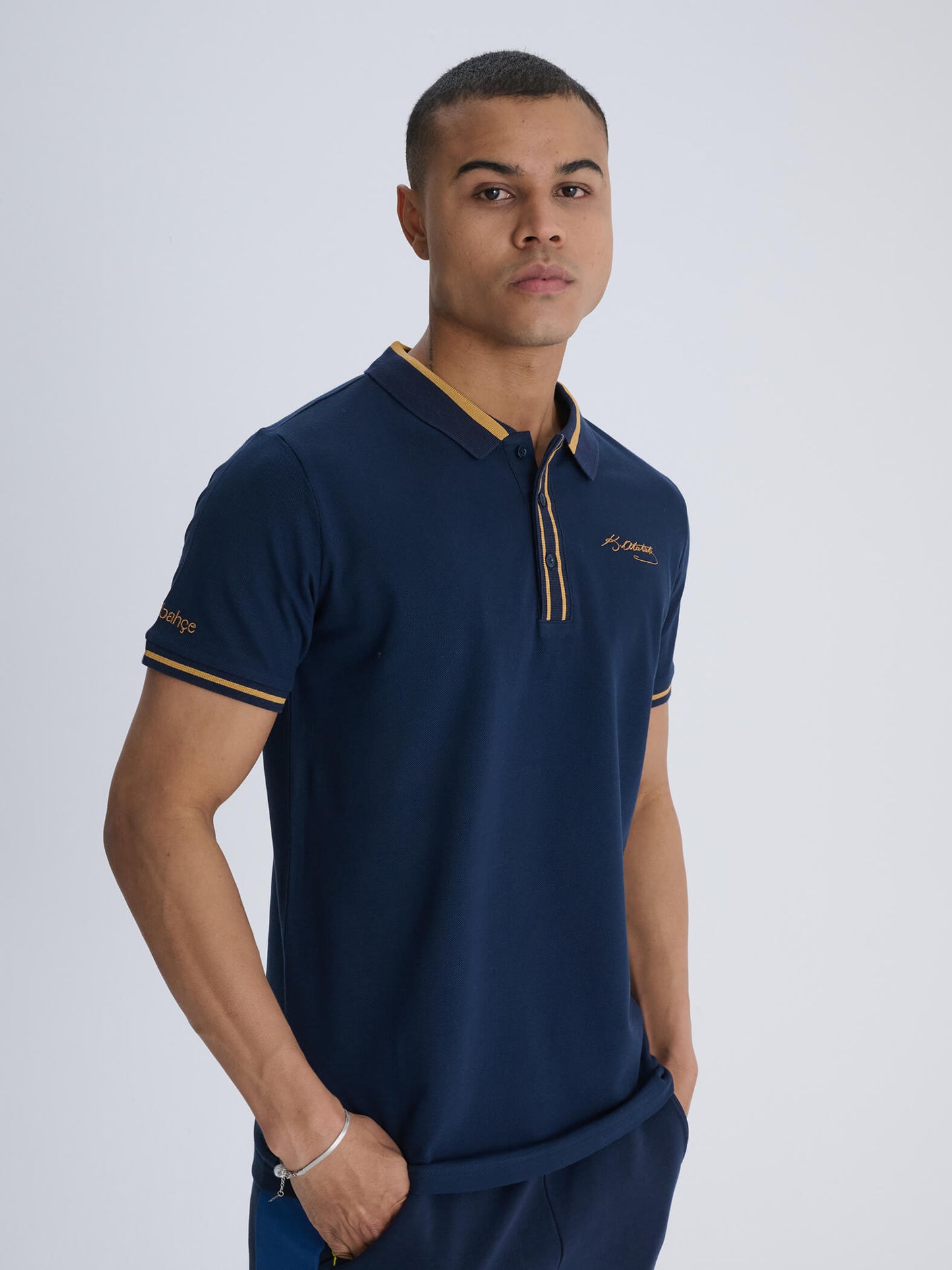 Fenerbahçe Lacivert Atatürk Erkek Polo Tshirt