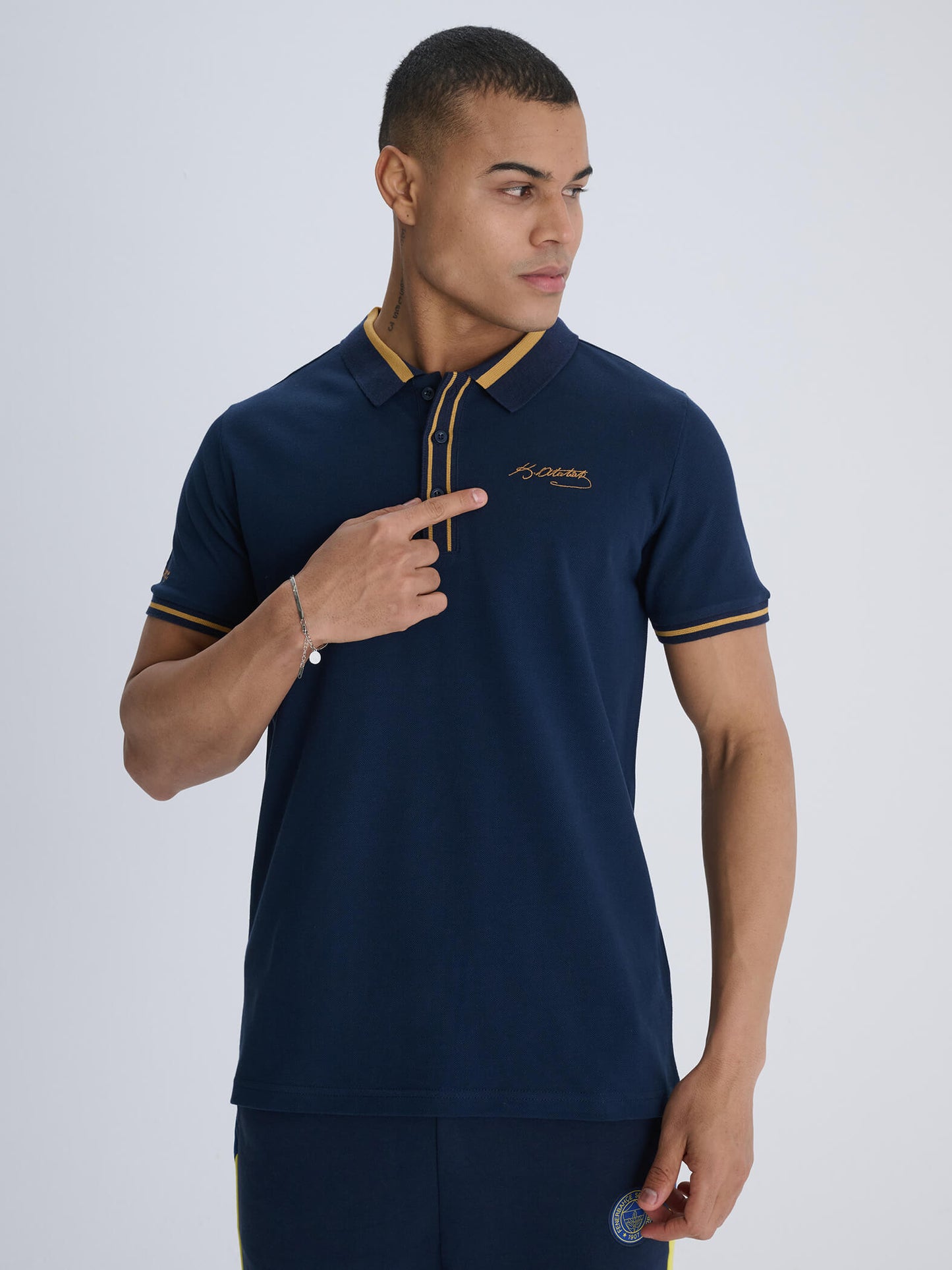 Fenerbahçe Lacivert Atatürk Erkek Polo Tshirt