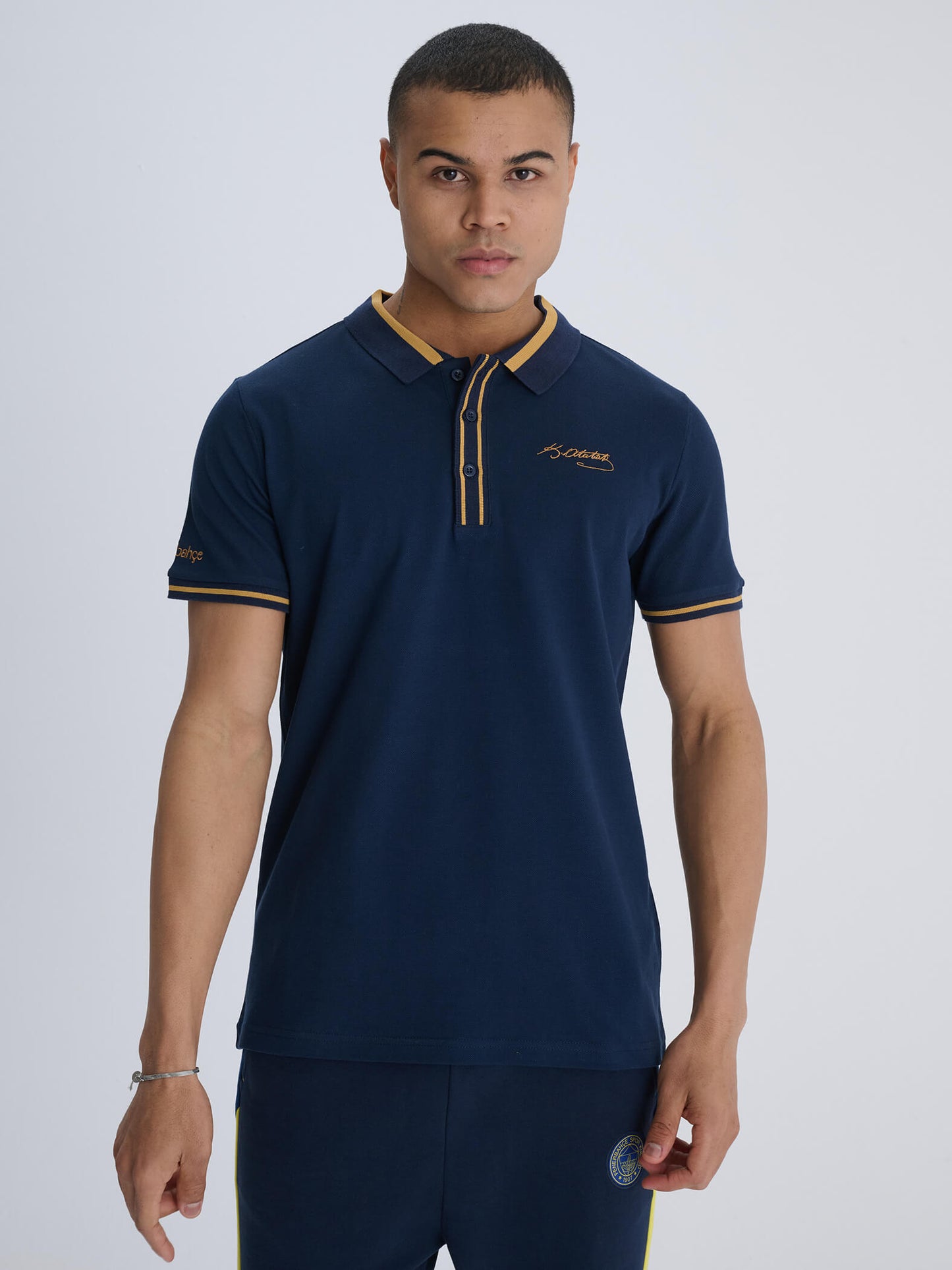 Fenerbahçe Lacivert Atatürk Erkek Polo Tshirt
