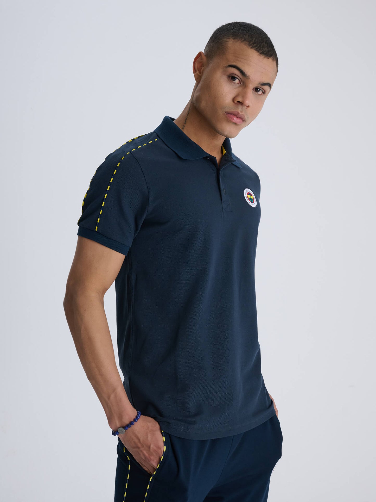 Fenerbahçe Lacivert Tribün Erkek Basic Polo Tshirt