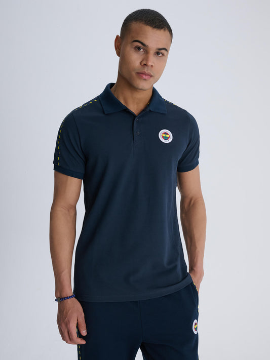 Fenerbahçe Lacivert Tribün Erkek Basic Polo Tshirt