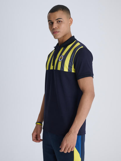 Fenerbahçe Lacivert Tribün Çubuklu Erkek Polo Tshirt