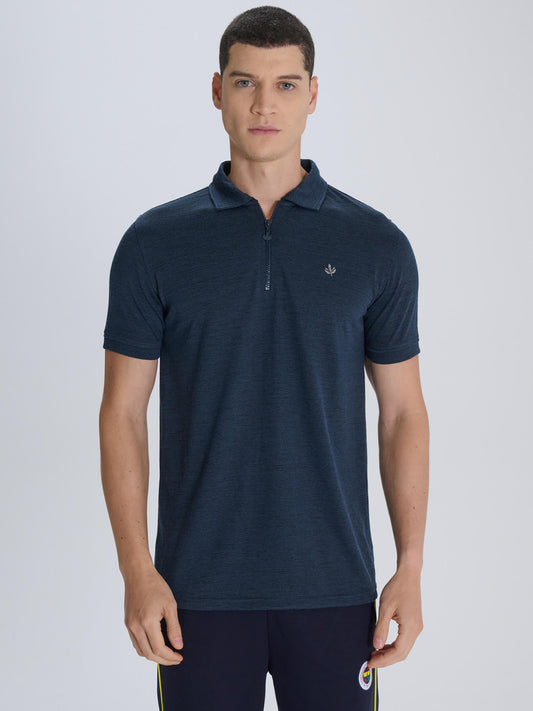 Fenerbahçe Lacivert Gri Palamutlu Erkek Polo Tshirt