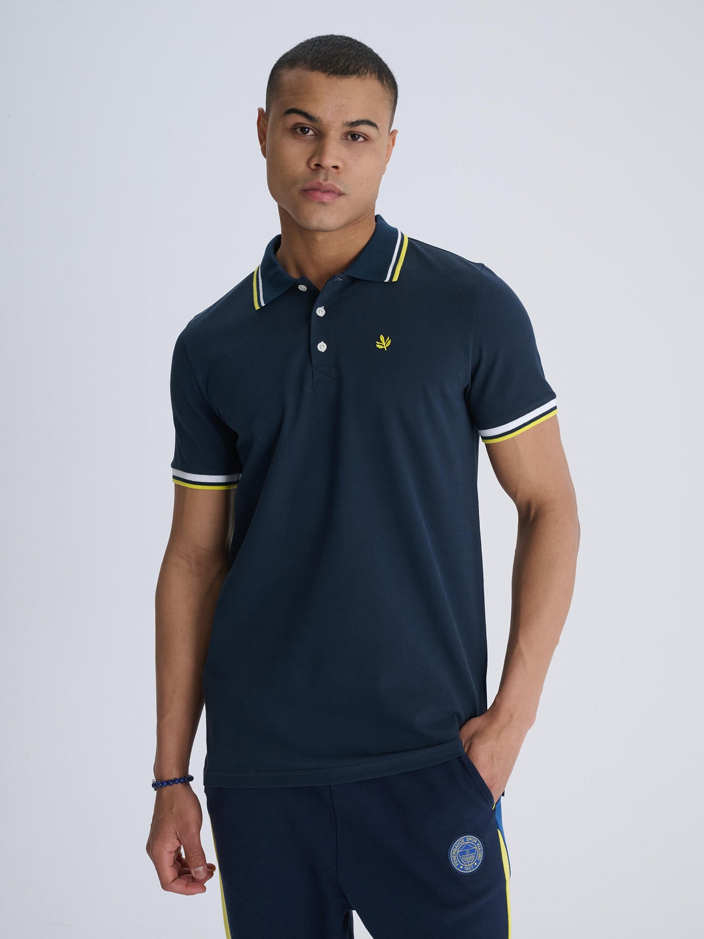 Fenerbahçe Lacivert Club Yaka Detaylı Erkek Polo Tshirt