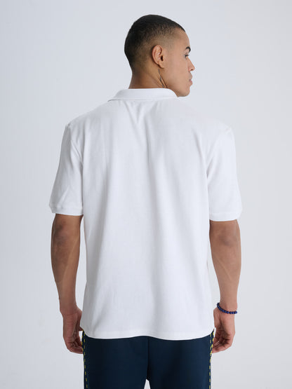 Fenerbahçe Beyaz Club Waffle Erkek Polo Tshirt