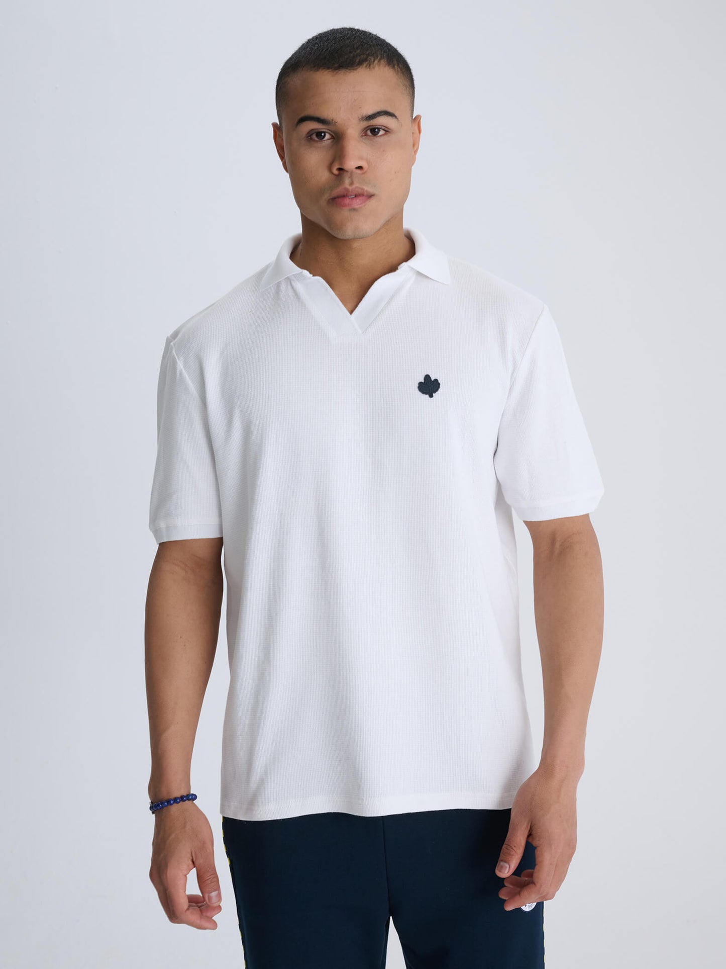 Fenerbahçe Beyaz Club Waffle Erkek Polo Tshirt
