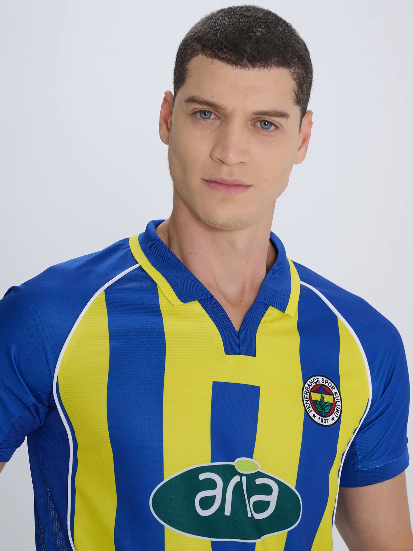 Fenerbahçe Sarı Lacivert Çubuklu Aria Retro Çubuklu Forma