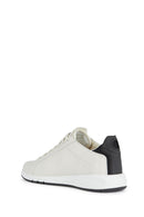 Geox Erkek Beyaz U Aerantis A - Tumb Bağcıklı Deri Sneaker