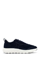 Geox Erkek Lacivert Kalın Tabanlı Bağcıklı Süet Deri Sneaker