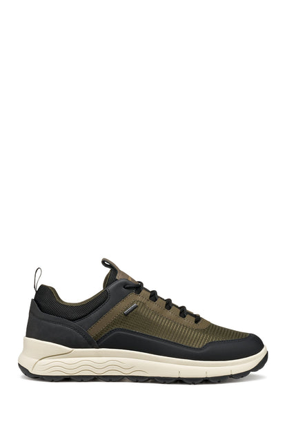 Geox Erkek Haki U Spherıca 4x4 B Abx A - Text+ Bağcıklı Kalın Tabanlı Kumaş Sneaker