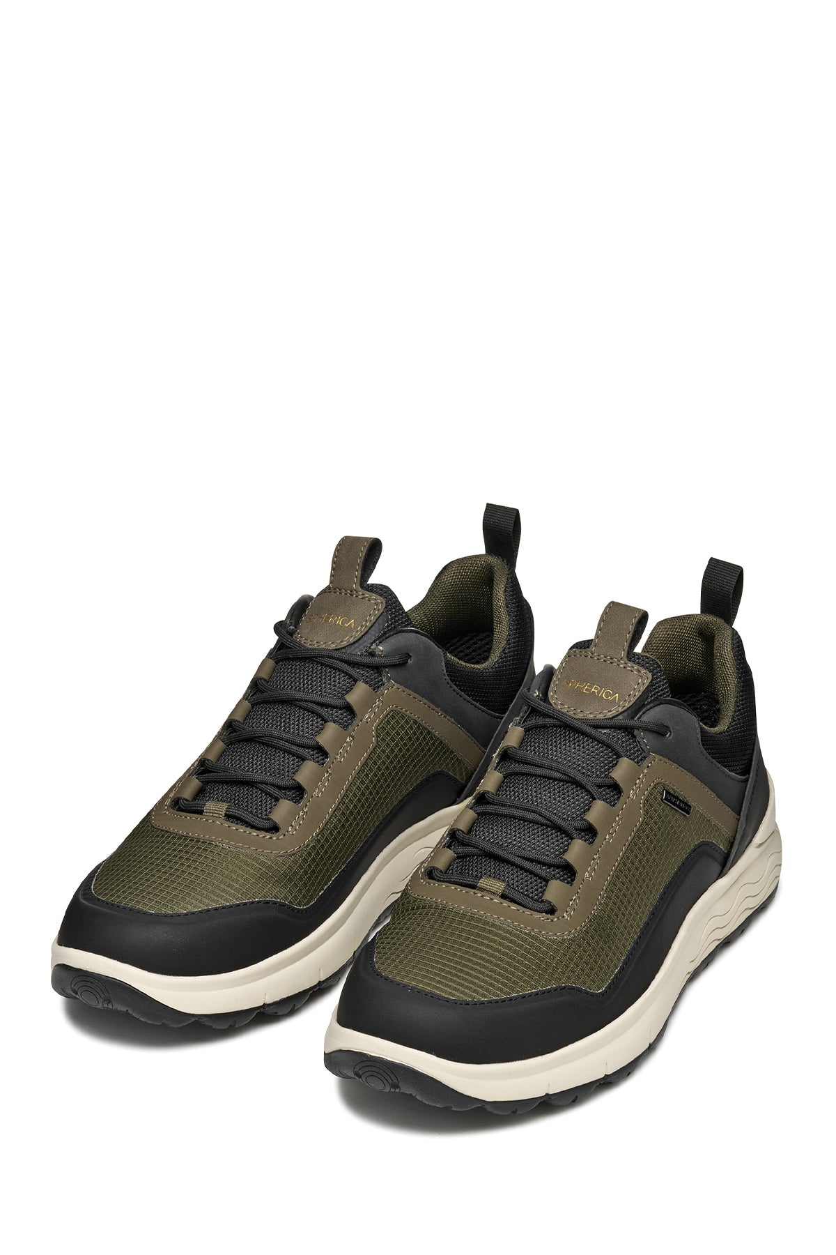 Geox Erkek Haki U Spherıca 4x4 B Abx A - Text+ Bağcıklı Kalın Tabanlı Kumaş Sneaker