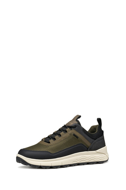 Geox Erkek Haki U Spherıca 4x4 B Abx A - Text+ Bağcıklı Kalın Tabanlı Kumaş Sneaker