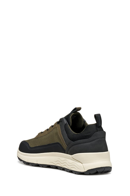 Geox Erkek Haki U Spherıca 4x4 B Abx A - Text+ Bağcıklı Kalın Tabanlı Kumaş Sneaker