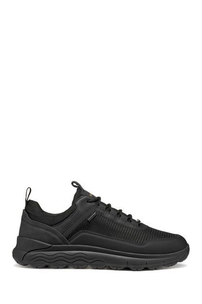 Geox Erkek Siyah U Spherıca 4x4 B Abx A - Text+ Bağcıklı Kalın Tabanlı Kumaş Sneaker