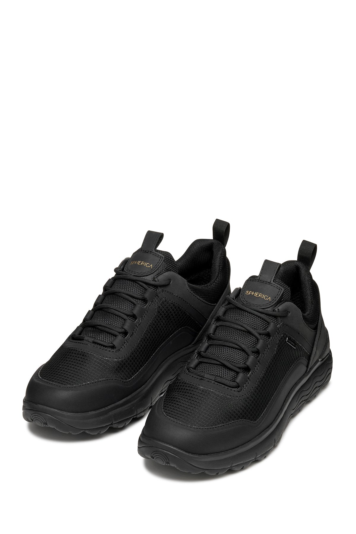 Geox Erkek Siyah U Spherıca 4x4 B Abx A - Text+ Bağcıklı Kalın Tabanlı Kumaş Sneaker