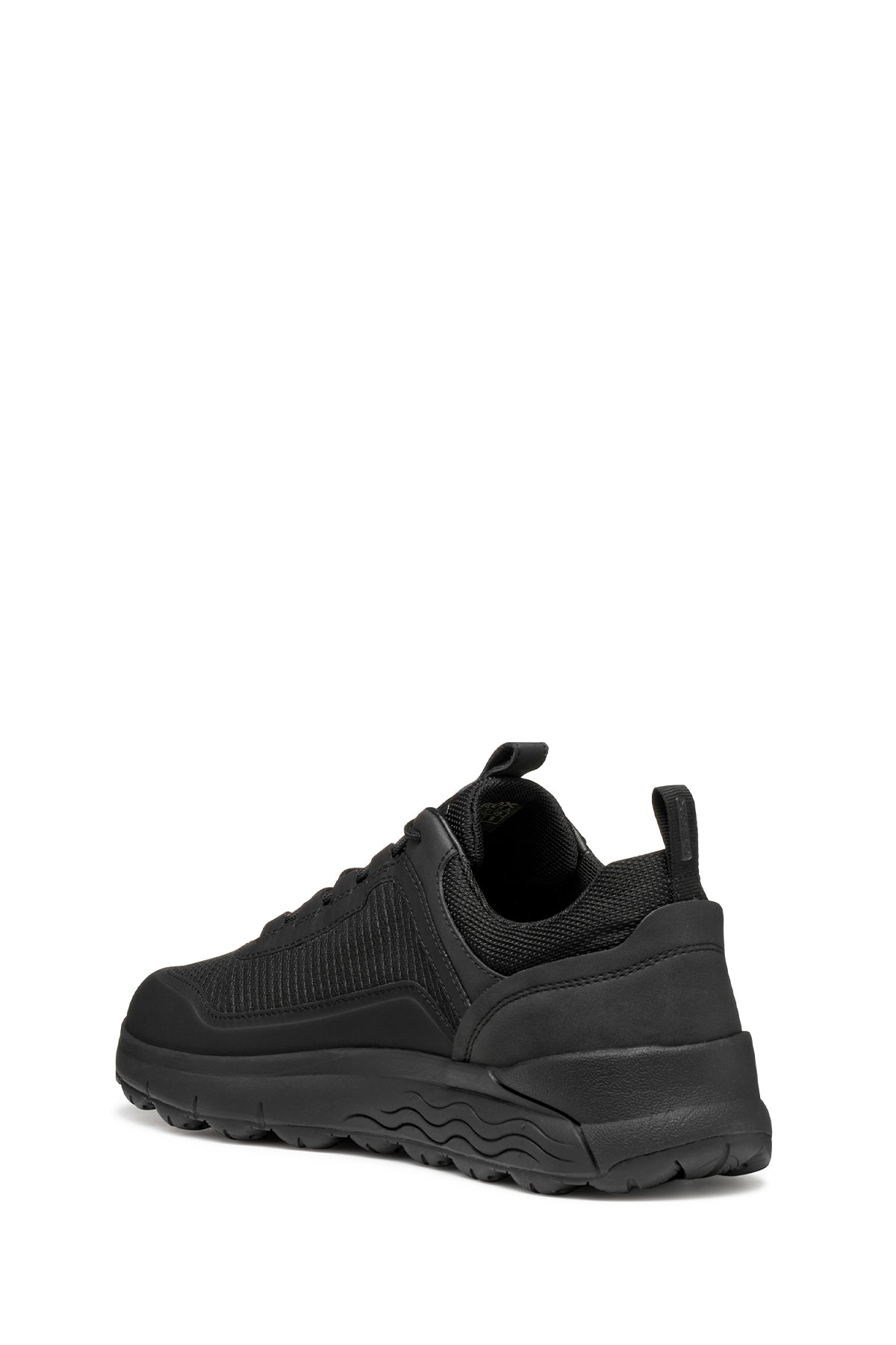 Geox Erkek Siyah U Spherıca 4x4 B Abx A - Text+ Bağcıklı Kalın Tabanlı Kumaş Sneaker