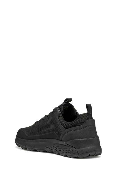 Geox Erkek Siyah U Spherıca 4x4 B Abx A - Text+ Bağcıklı Kalın Tabanlı Kumaş Sneaker