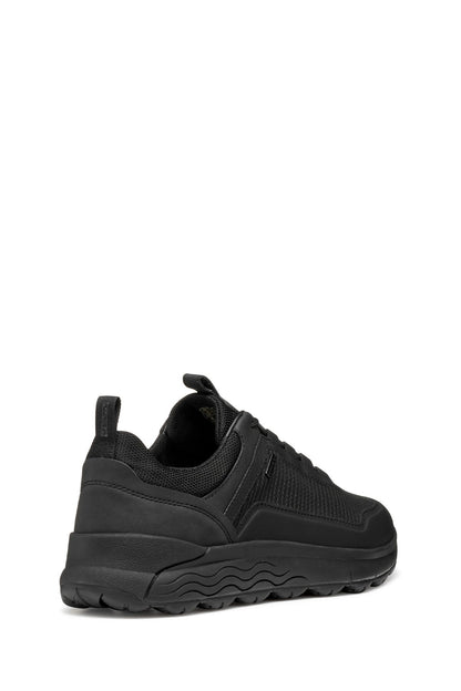 Geox Erkek Siyah U Spherıca 4x4 B Abx A - Text+ Bağcıklı Kalın Tabanlı Kumaş Sneaker