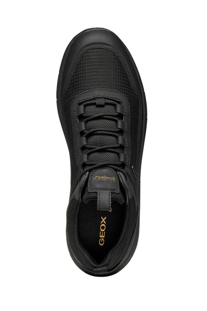 Geox Erkek Siyah U Spherıca 4x4 B Abx A - Text+ Bağcıklı Kalın Tabanlı Kumaş Sneaker
