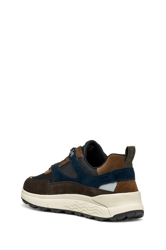 Geox Erkek Kahverengi U Spherıca 4x4 B Abx C - Suede Bağcıklı Kalın Tabanlı Kumaş Sneaker