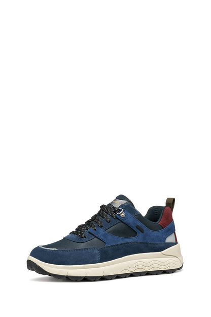 Geox Erkek Lacivert U Spherıca 4x4 B Abx C - Suede Bağcıklı Kalın Tabanlı Kumaş Sneaker