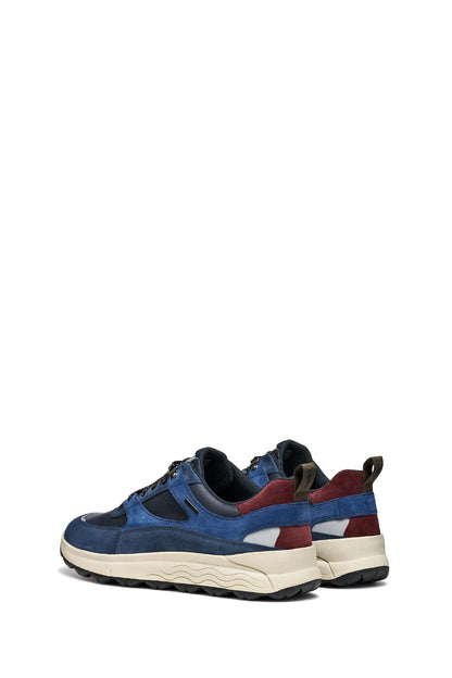Geox Erkek Lacivert U Spherıca 4x4 B Abx C - Suede Bağcıklı Kalın Tabanlı Kumaş Sneaker