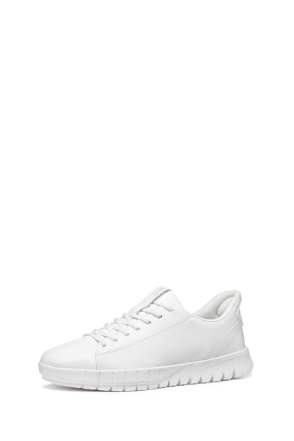 Geox Erkek Beyaz U Flextrıde Plus Bağcıklı Deri Sneaker