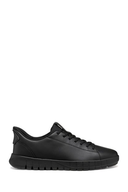 Geox Erkek Siyah U Flextrıde Plus Bağcıklı Deri Sneaker