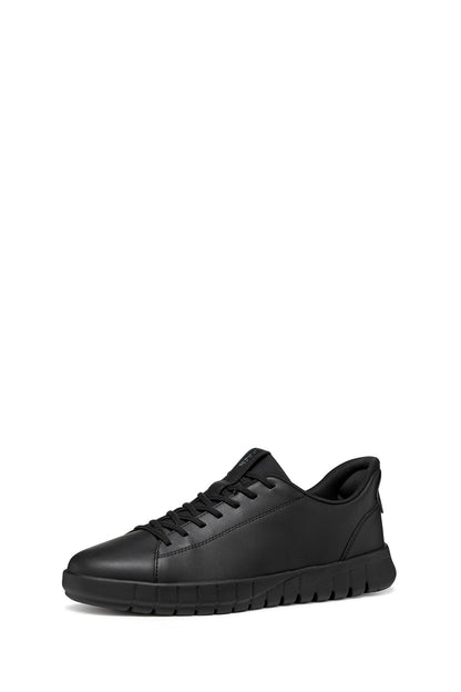 Geox Erkek Siyah U Flextrıde Plus Bağcıklı Deri Sneaker