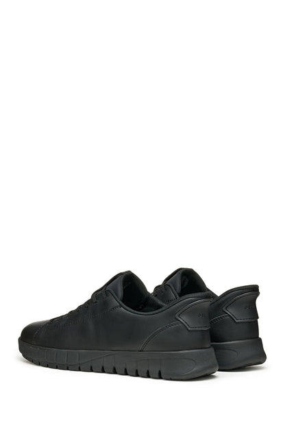 Geox Erkek Siyah U Flextrıde Plus Bağcıklı Deri Sneaker