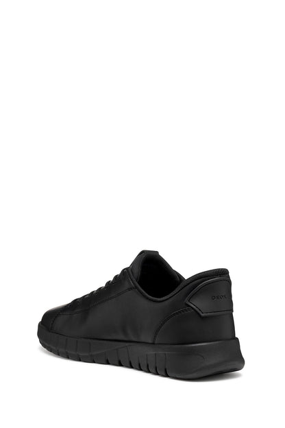 Geox Erkek Siyah U Flextrıde Plus Bağcıklı Deri Sneaker
