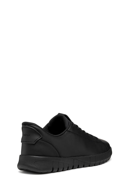 Geox Erkek Siyah U Flextrıde Plus Bağcıklı Deri Sneaker