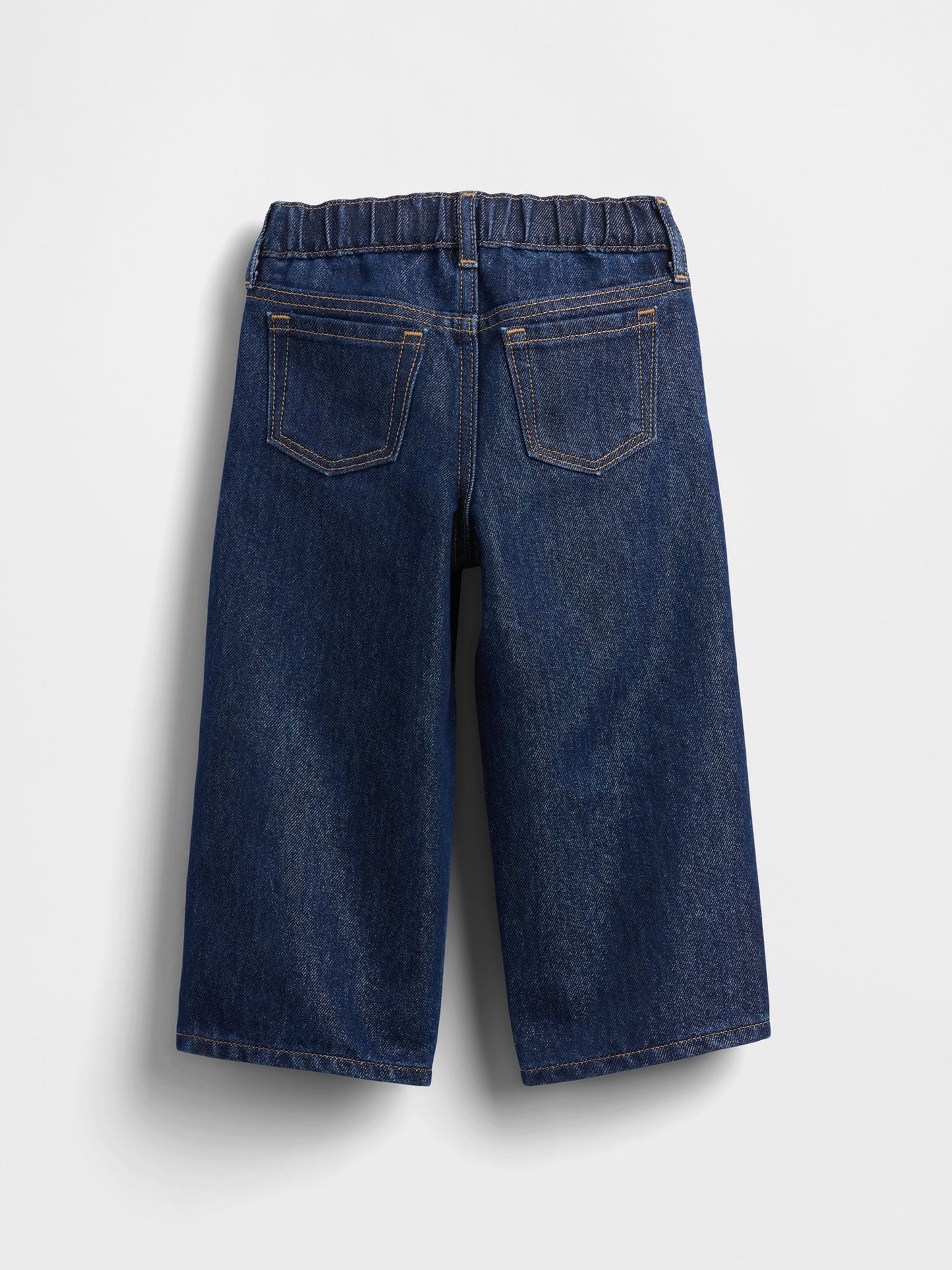 Koyu Mavi Metallic Pull-on Baggy Jean Pantolon
