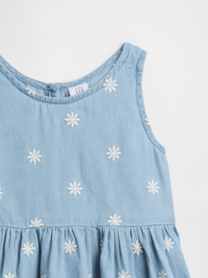 Açık Mavi Chambray Two-piece Outfit Set