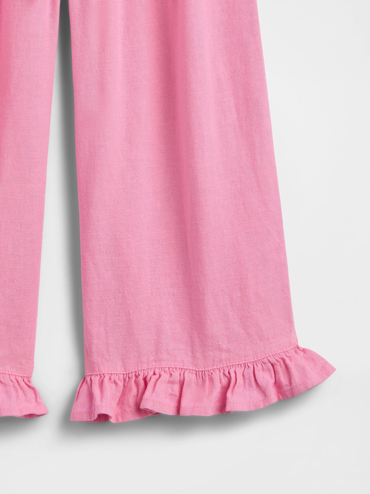 Koyu Pembe Keten Karışımı Pull-on Pantolon