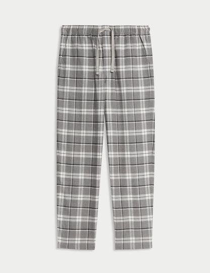 Pamuklu Kareli Pijama Altı