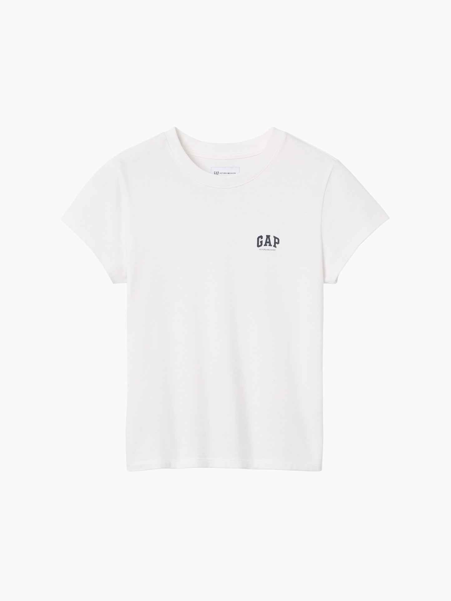 Beyaz Gap × Victoria Beckham Organik Pamuk Logo T-shirt