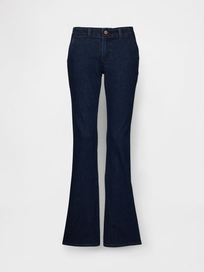 Koyu Mavi Low Rise Long & Lean Jean Pantolon