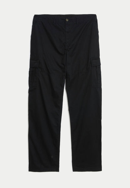 Saf Pamuklu Loose Fit Kargo Pantolon