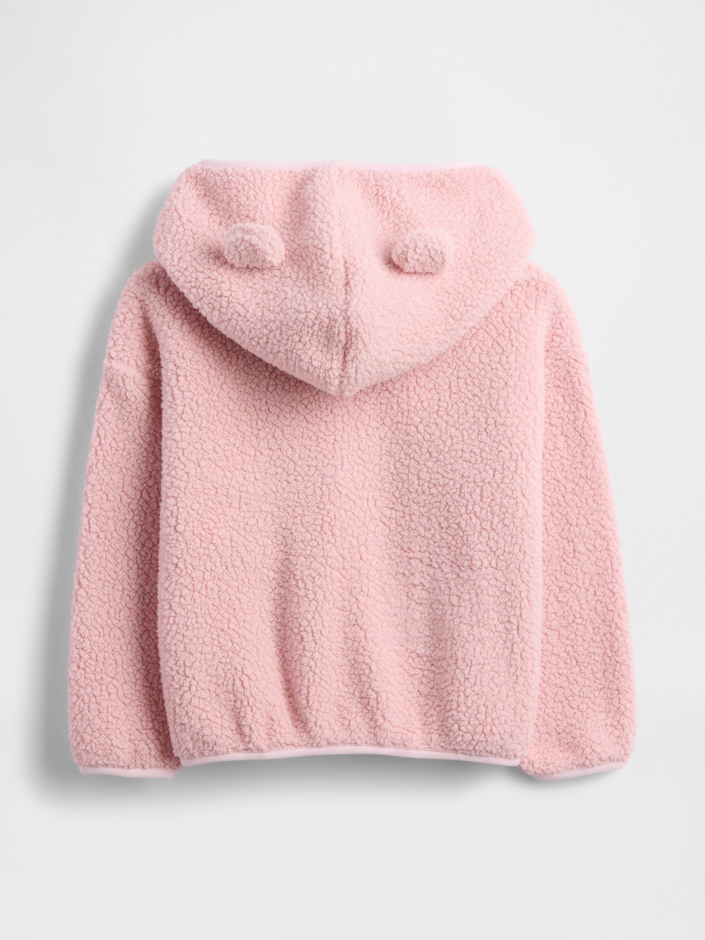 Pembe Sherpa Bear Fermuarlı Sweatshirt