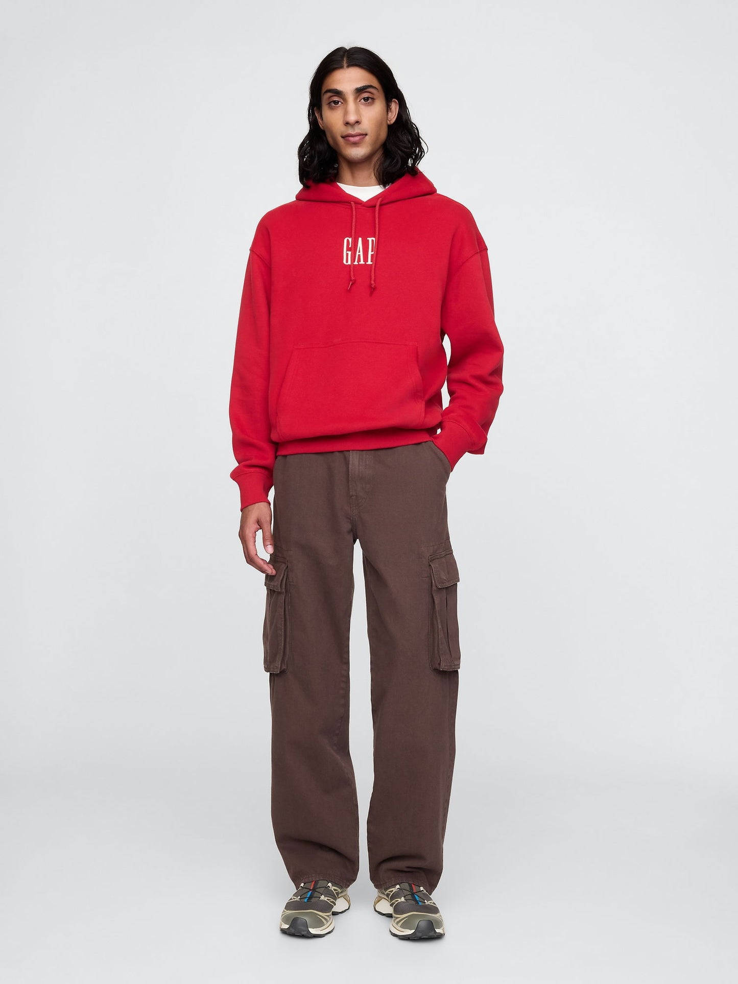 Kırmızı Vintage Soft Gap Logo Sweatshirt