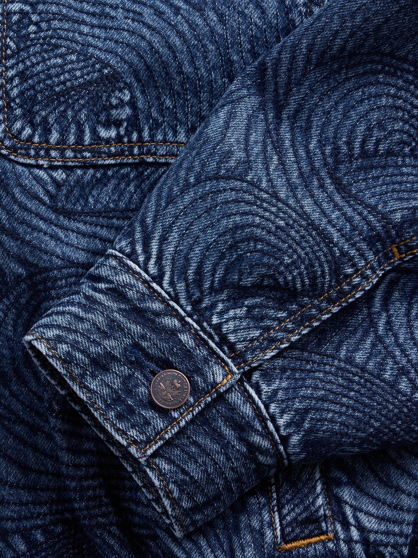 Koyu Mavi Gap × Hfr Işlemeli Denim Bomber Ceket By Daveed Baptiste